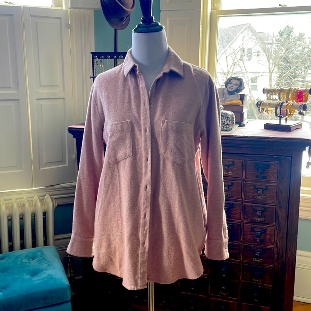 Pink flannel Madewell shirt